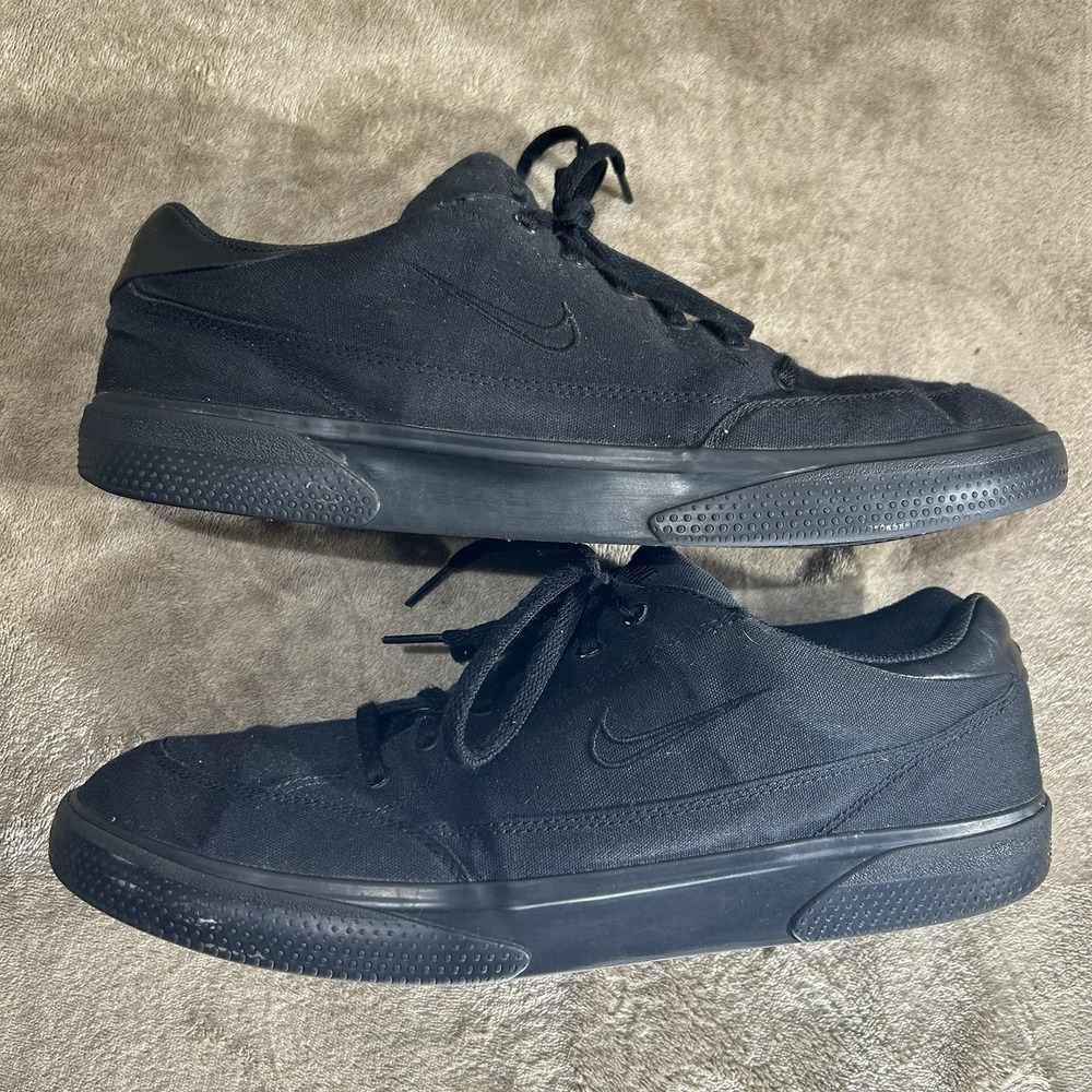 Nike SB Chron 2 Canvas Triple Black Low Top Skate Shoes Mens Size 12 DA1446-003